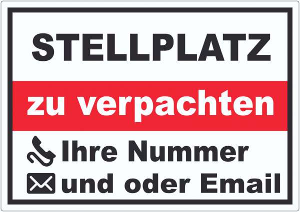 Stellplatz zu verpachten Aufkleber