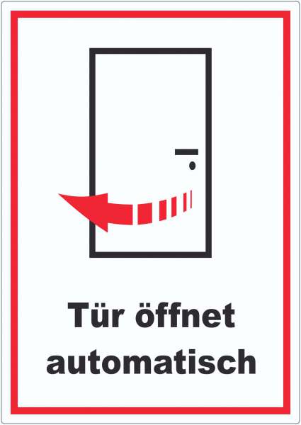 Tür öffnet automatisch Aufkleber