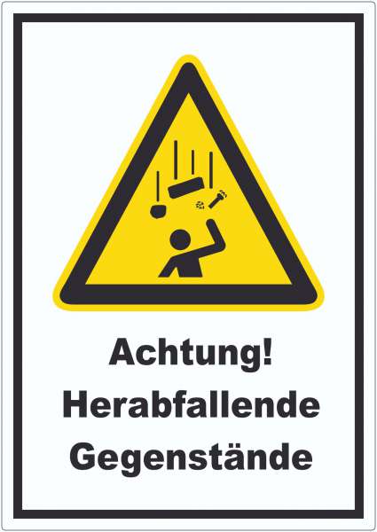 Achtung Herabfallende Gegenstände Aufkleber