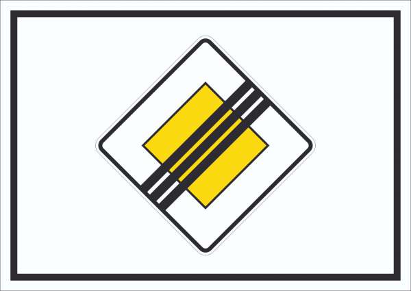 Vorfahrtstraße Ende Symbol Schild