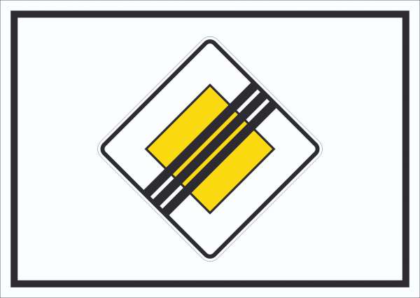 Vorfahrtstraße Ende Symbol Schild