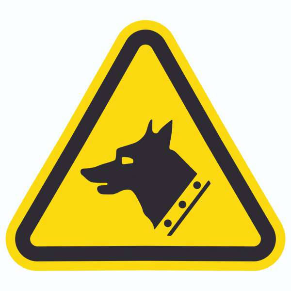 Achtung Wachhund Symbol Aufkleber Dreieck