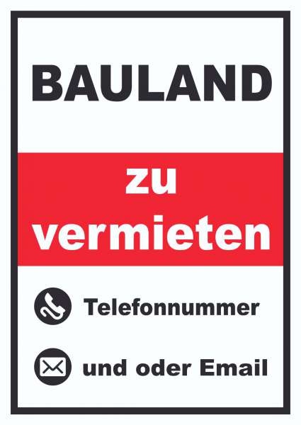 Bauland zu vermieten Hochkant