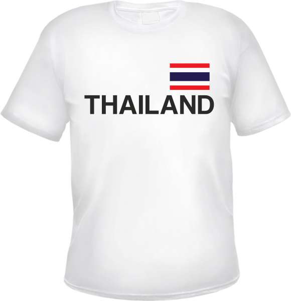 Thailand Herren T-Shirt - Altdeutsch - Weißes Tee Shirt