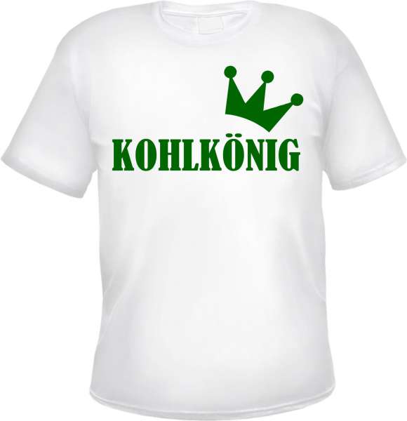 Kohlkönig Herren T-Shirt - Blockschrift mit Krone - Tee Shirt