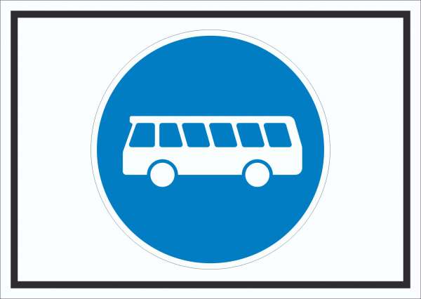 Schild Busfahrstreifen Symbol