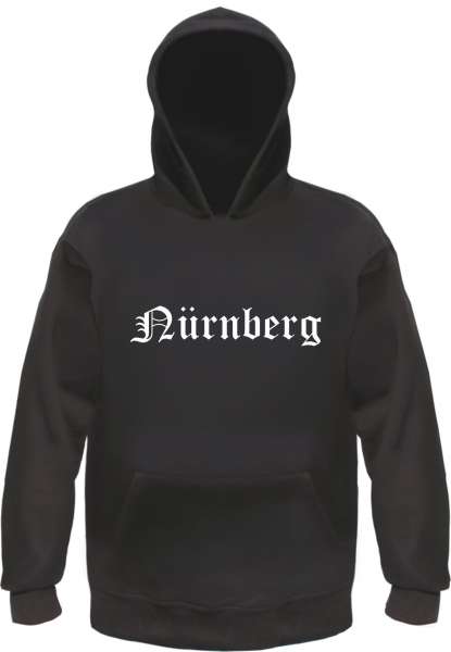 Nürnberg Kapuzensweatshirt - Altdeutsch - bedruckt - Hoodie Kapuzenpullover