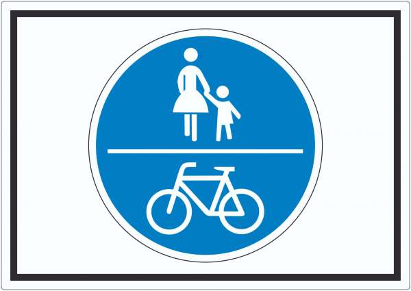 Fußgänger und Radfahrer frei Symbol Aufkleber