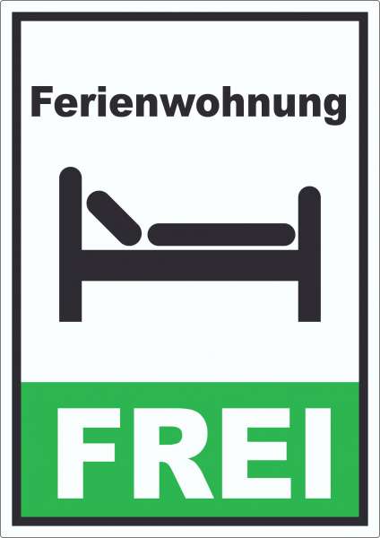 Ferienwohnung FREI Hochkant Aufkleber