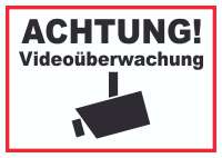 Achtung Videoüberwachung Kameraüberwachung Schild Achtung Videoüberwachung Kameraüberwachung Schild