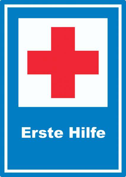 Richtzeichen Erste Hilfe Aufkleber