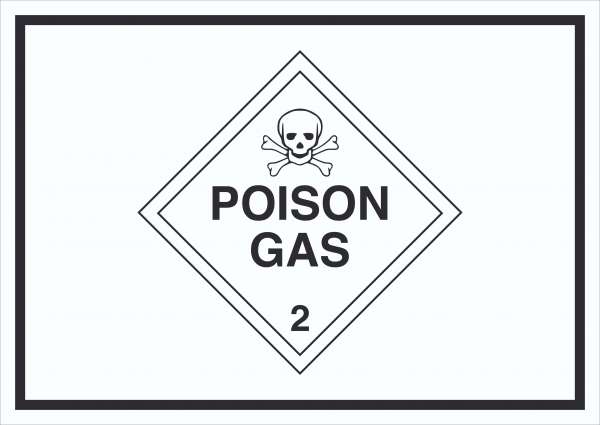 Schild Giftige Gase Symbol Poison Gas Totenkopf