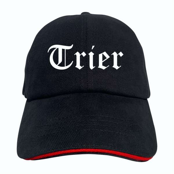 Trier Cappy - Altdeutsch bedruckt - Schirmmütze - Schwarz-Rotes Cap