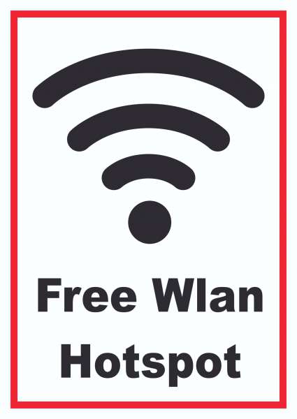 Free Wlan Hotspot Schild