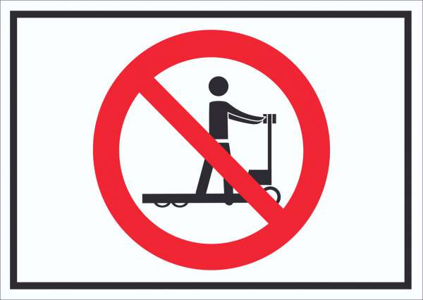 Schild Hubwagen fahren verboten Symbol