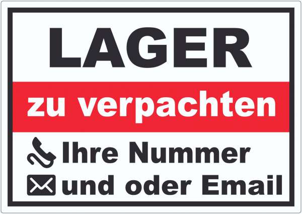 Lager zu verpachten Aufkleber