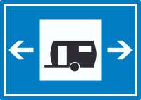 Wohnwagen links rechts Symbol Aufkleber Wohnwagen links rechts Symbol Aufkleber