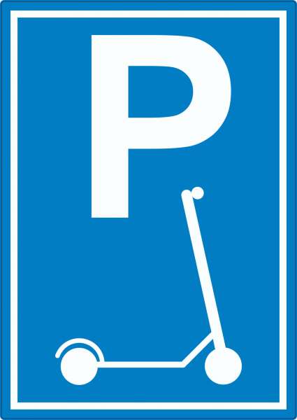 P Parkplatz E- Scooter Aufkleber