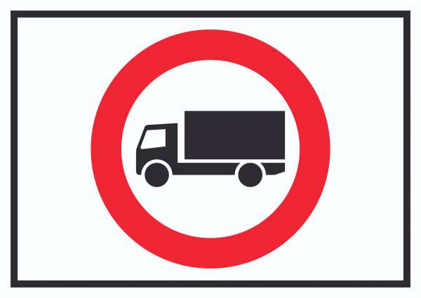 LKW Durchfahrt verboten Symbol Schild