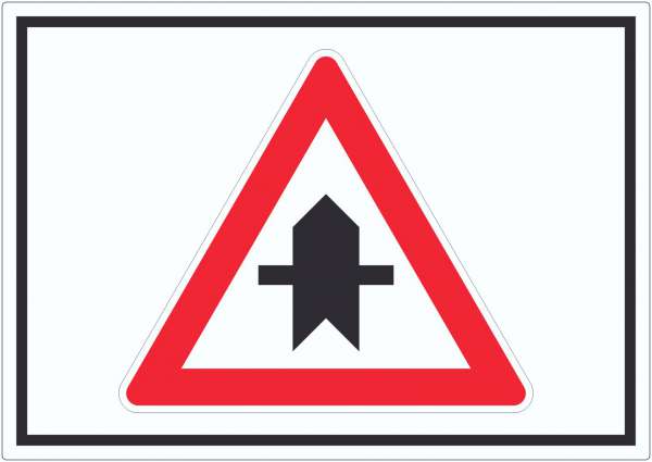 Vorfahrt nächste Kreuzung/Einmündung Symbol Aufkleber