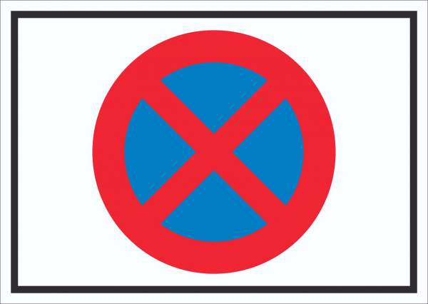 Absolutes Haltverbot Symbol Schild