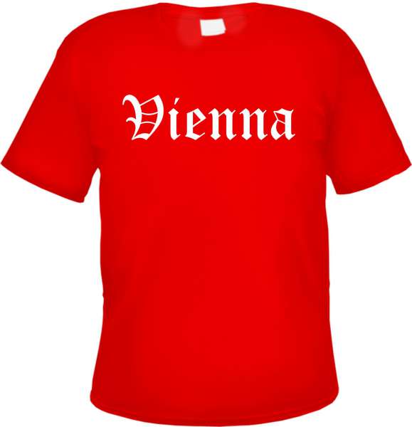Vienna Herren T-Shirt - Altdeutsch - Rotes Tee Shirt