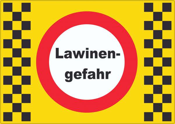 Lawinengefahr Aufkleber