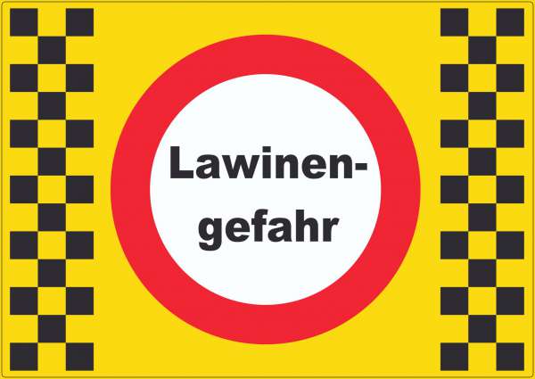 Lawinengefahr Aufkleber