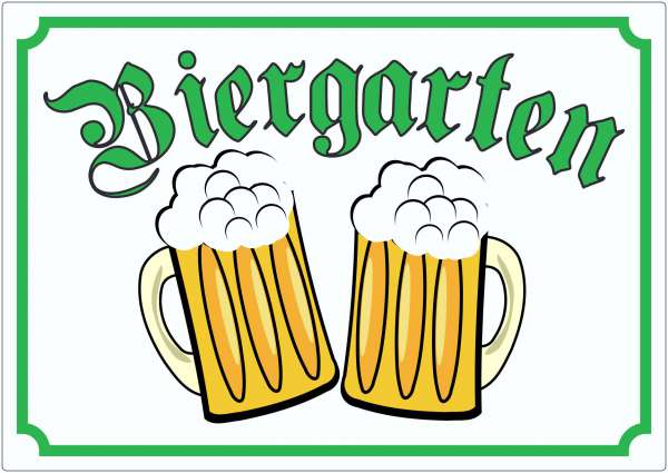 Biergarten Aufkleber