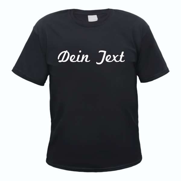 Individuelles Herren T-Shirt - schwarz - Schreibschrift - mit Wunschtext bedruckt