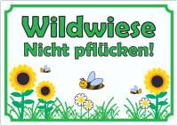 Aufkleber Wildwiese Nicht pflücken Aufkleber Wildwiese Nicht pflücken
