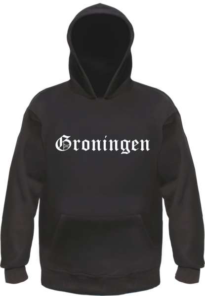 Groningen Kapuzensweatshirt - Altdeutsch bedruckt - Hoodie Kapuzenpullover