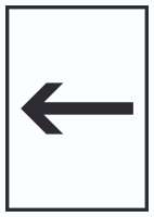 Richtungspfeil links Schild hochkant schwarz weiss Pfeil Richtungspfeil links Schild hochkant schwarz weiss Pfeil