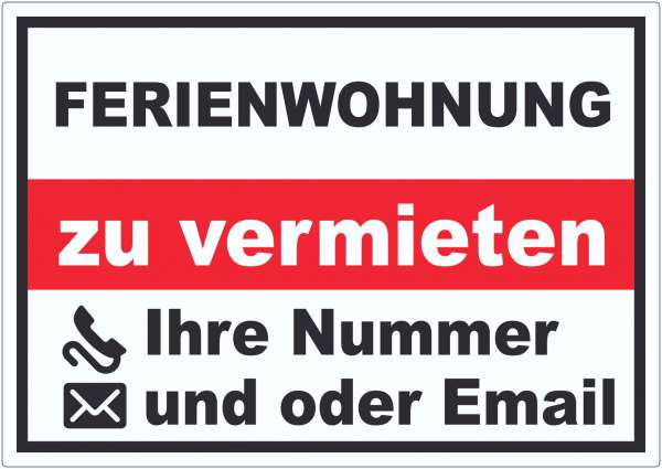 Ferienwohnung zu vermieten Aufkleber