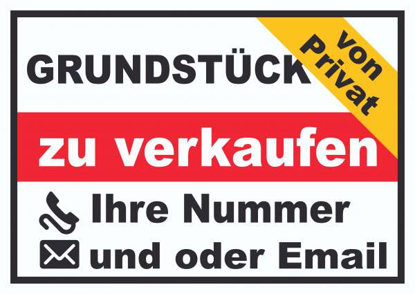 Grundstück zu verkaufen von Privat Schild