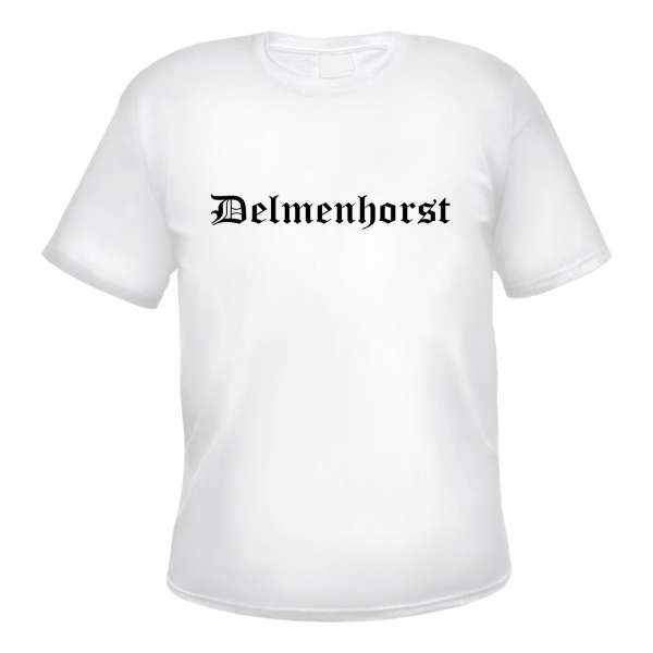 Delmenhorst Herren T-Shirt - Altdeutsch - Weißes Tee Shirt