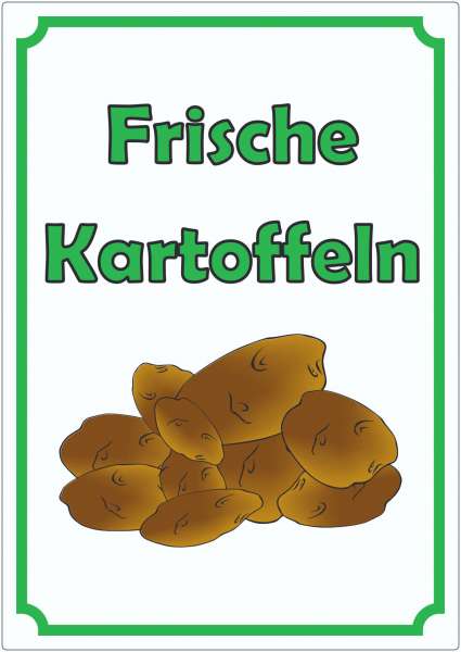 Werbeaufkleber Aufkleber Kartoffeln Hochkant