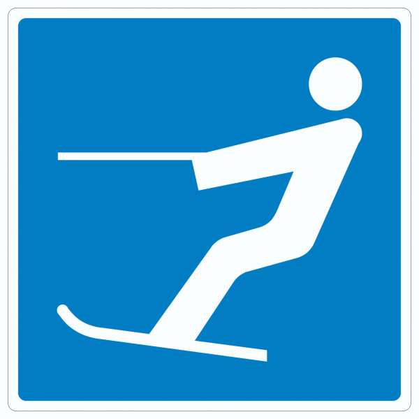 Wasserski fahren erlaubt Symbol