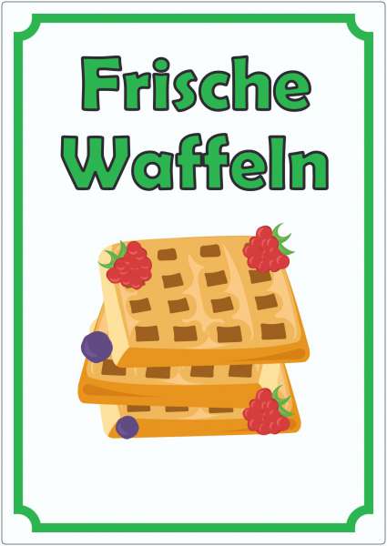 Frische Waffeln Aufkleber Hochkant