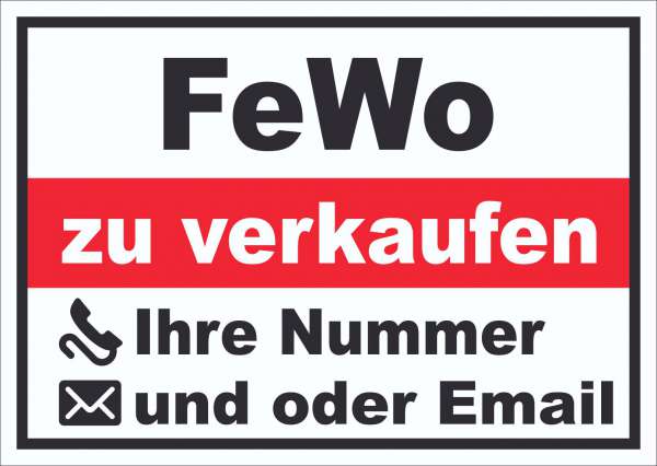 FeWo zu verkaufen Schild