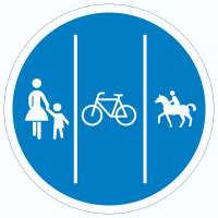 Aufkleber Kreis Getrennter Geh-, Rad- und Reitweg Symbol Aufkleber Kreis Getrennter Geh-, Rad- und Reitweg Symbol