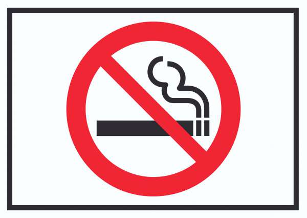 Rauchen verboten Symbol Schild