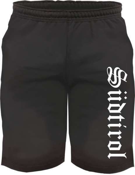 Südtirol Sweatshorts - Altdeutsch bedruckt - Kurze Hose Shorts