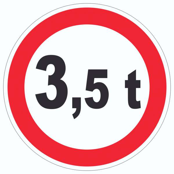 Durchfahrt verboten LKW Symbol Aufkleber Kreis Ø30mm 