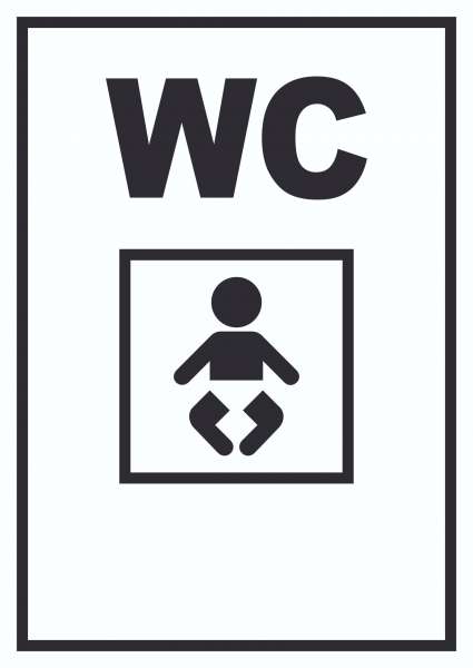 WC Wickelraum Schild