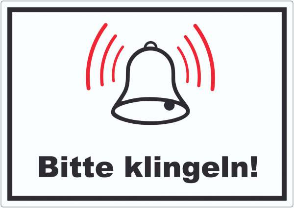 Bitte klingeln Aufkleber