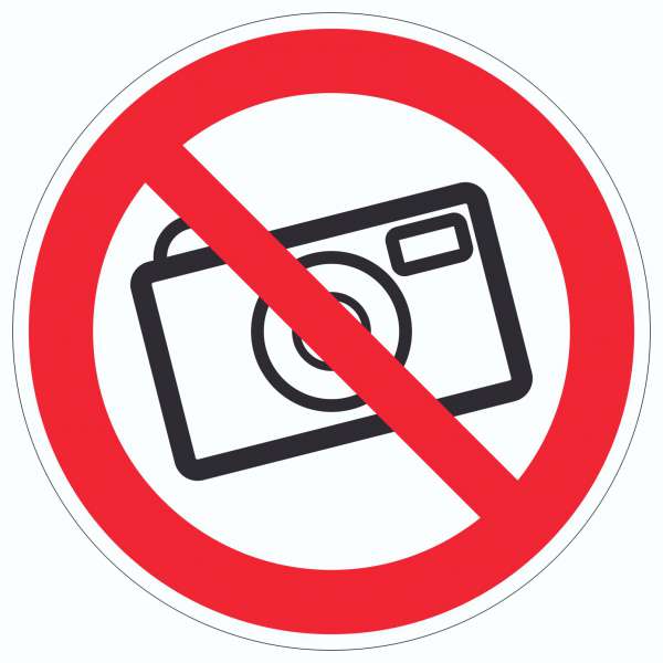 Fotografieren verboten Aufkleber Kreis Keine Photos