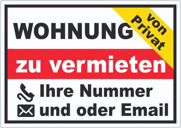 Wohnung zu vermieten von privat Aufkleber