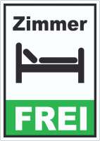 Zimmer FREI Aufkleber Hochkant Zimmer FREI Aufkleber Hochkant