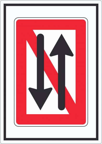 Begegnen und überholen verboten Symbol Aufkleber